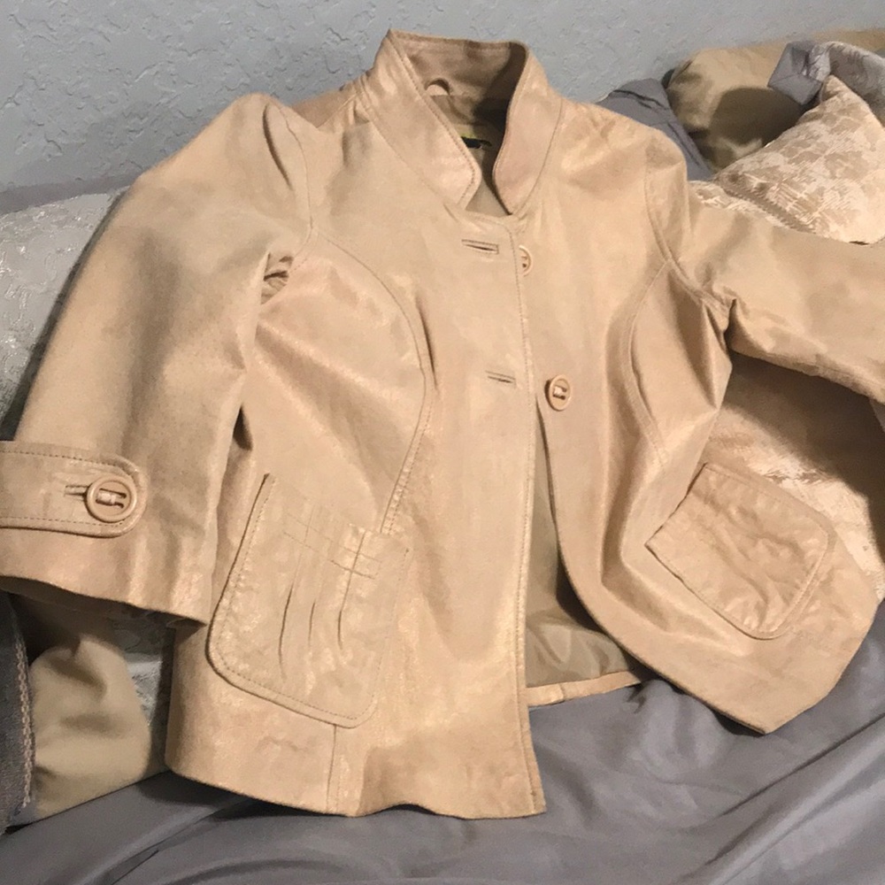 Gold leather jacket
